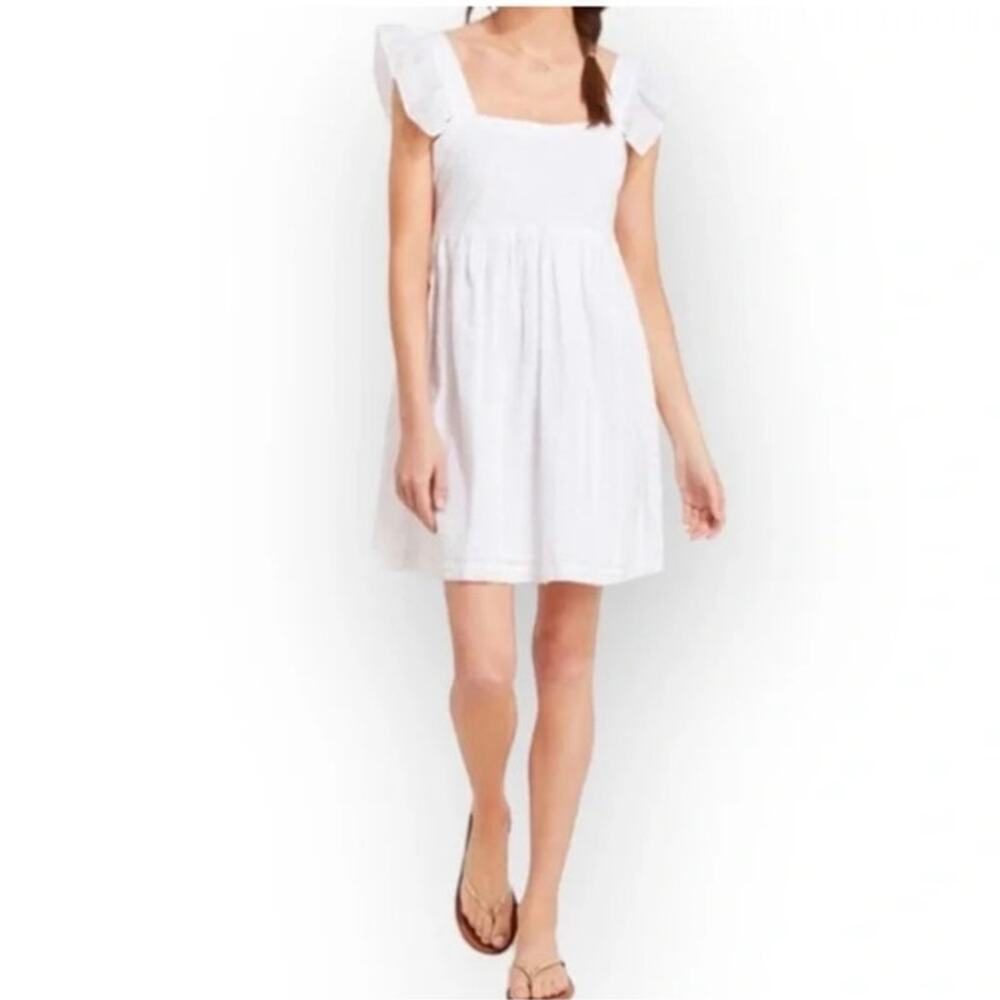 Vineyard Vines Cotton Dress Swim Cover-Up Ruffled Sleeves Sz M Cottagecore
Beach